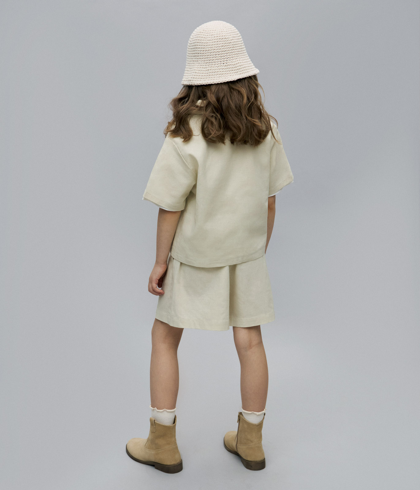 GIRLS set shorts and shirt/ Комплект детский шорты и рубашка/SS24TKG051