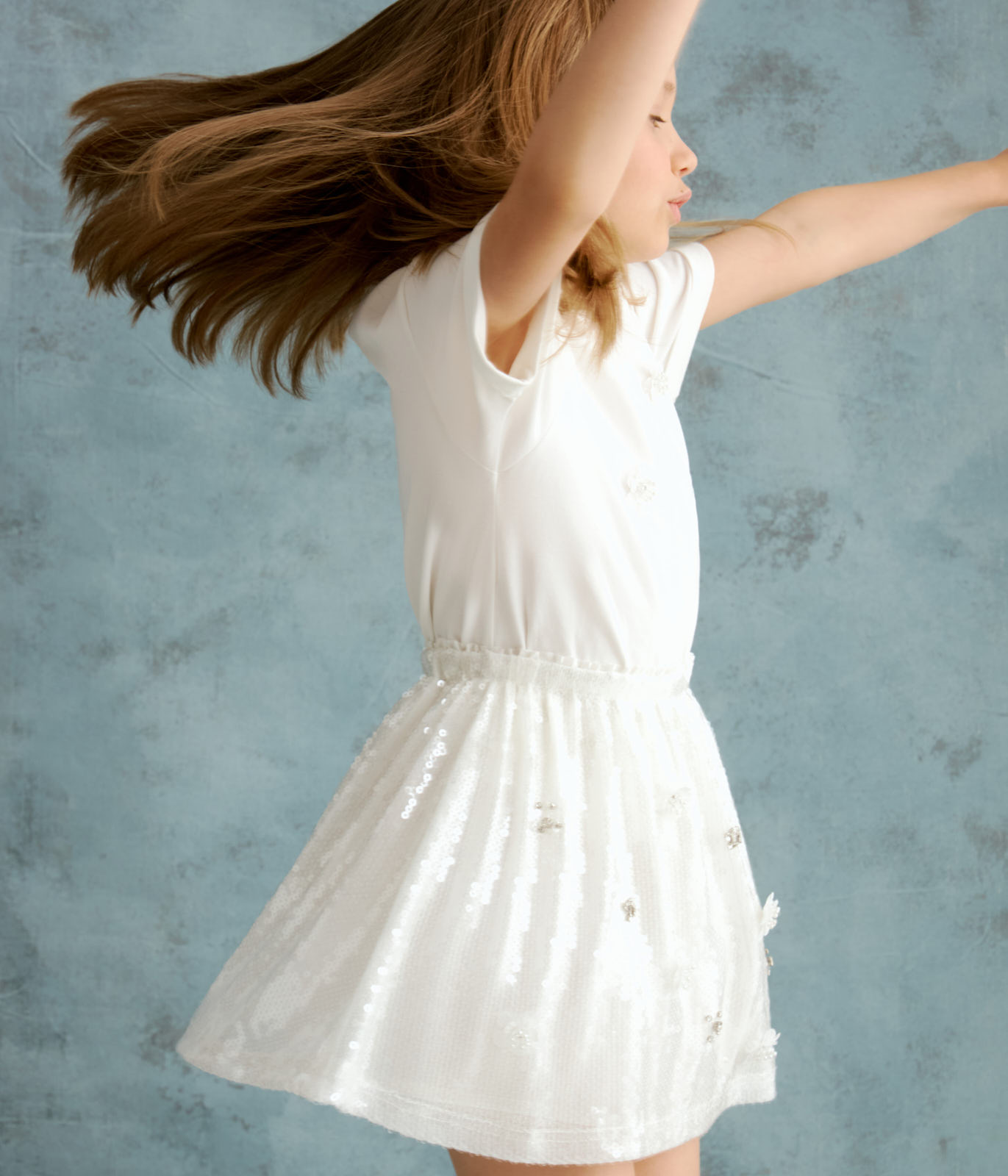 GIRLS Sequined skirt/Юбка для девочек/AW24TKG060