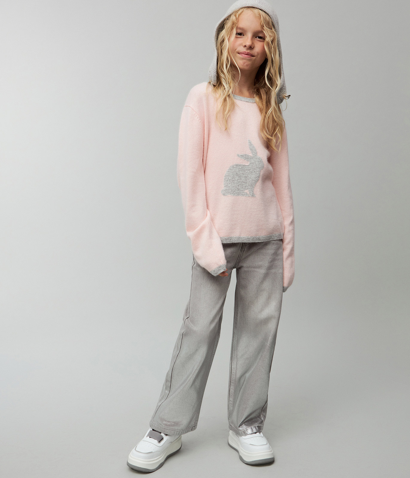 GIRLS Jumper knitted/Джемпер детский/AW23TKG043