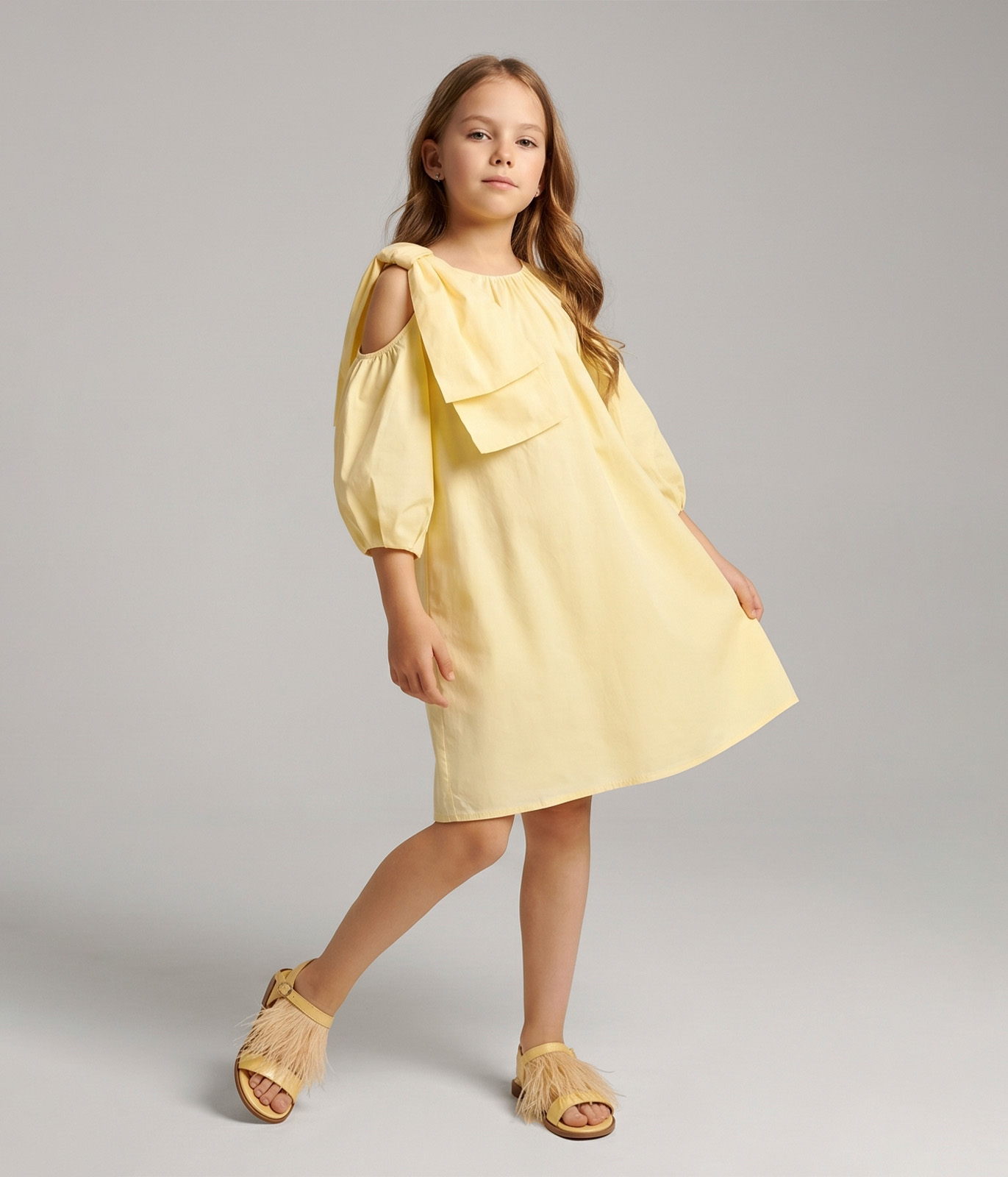 GIRLS poplin dress SS/Платье детское/SS24TKG094