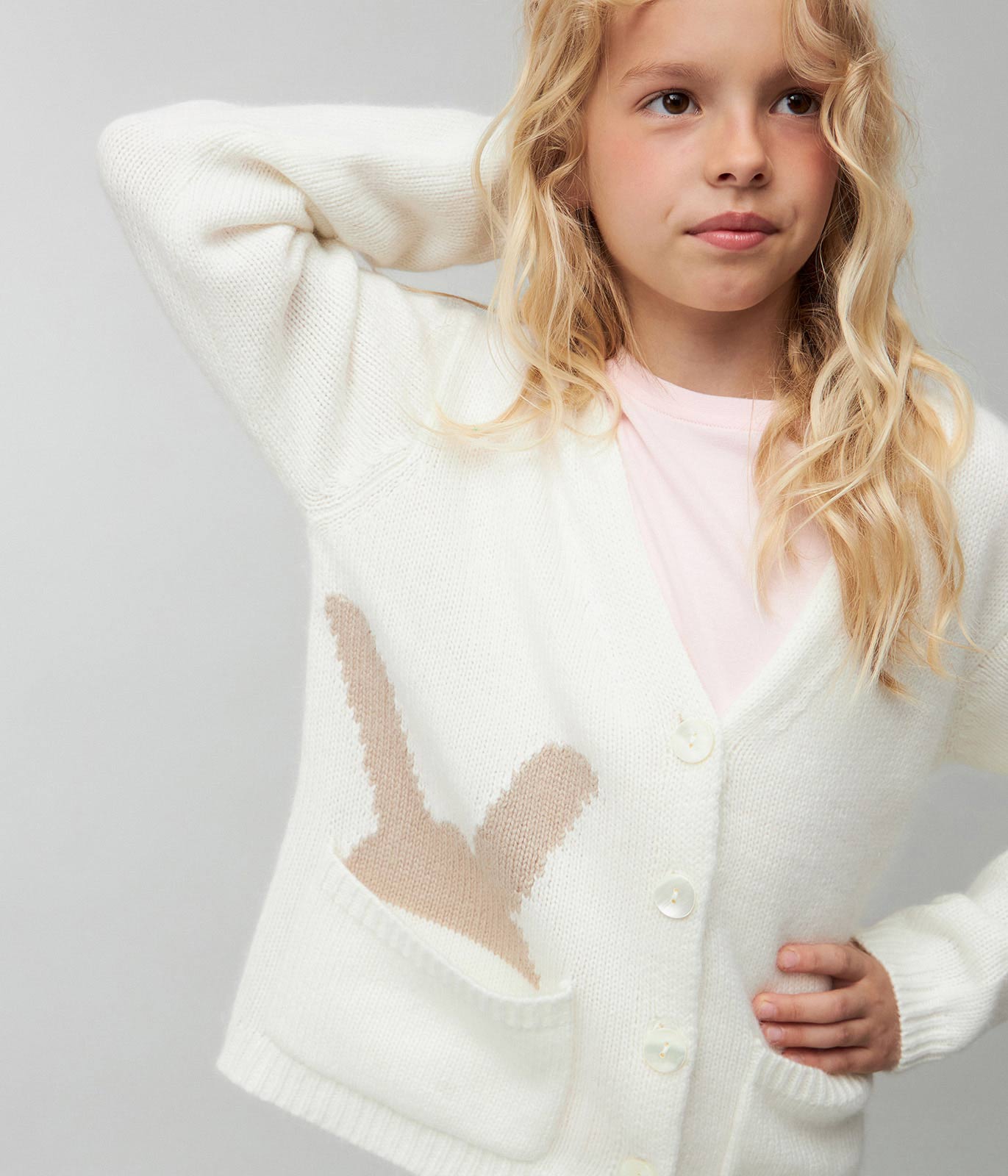 GIRLS Cardi knitted/Кардиган детский/AW23TKG044W