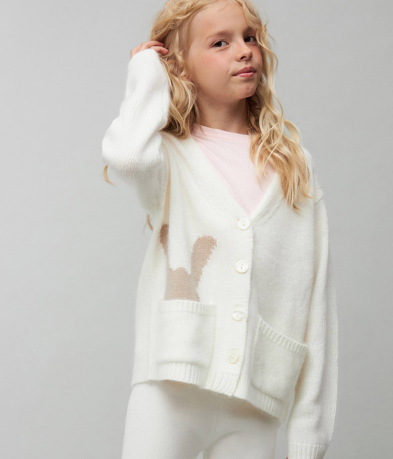 GIRLS Cardi knitted/Кардиган детский/AW23TKG044W