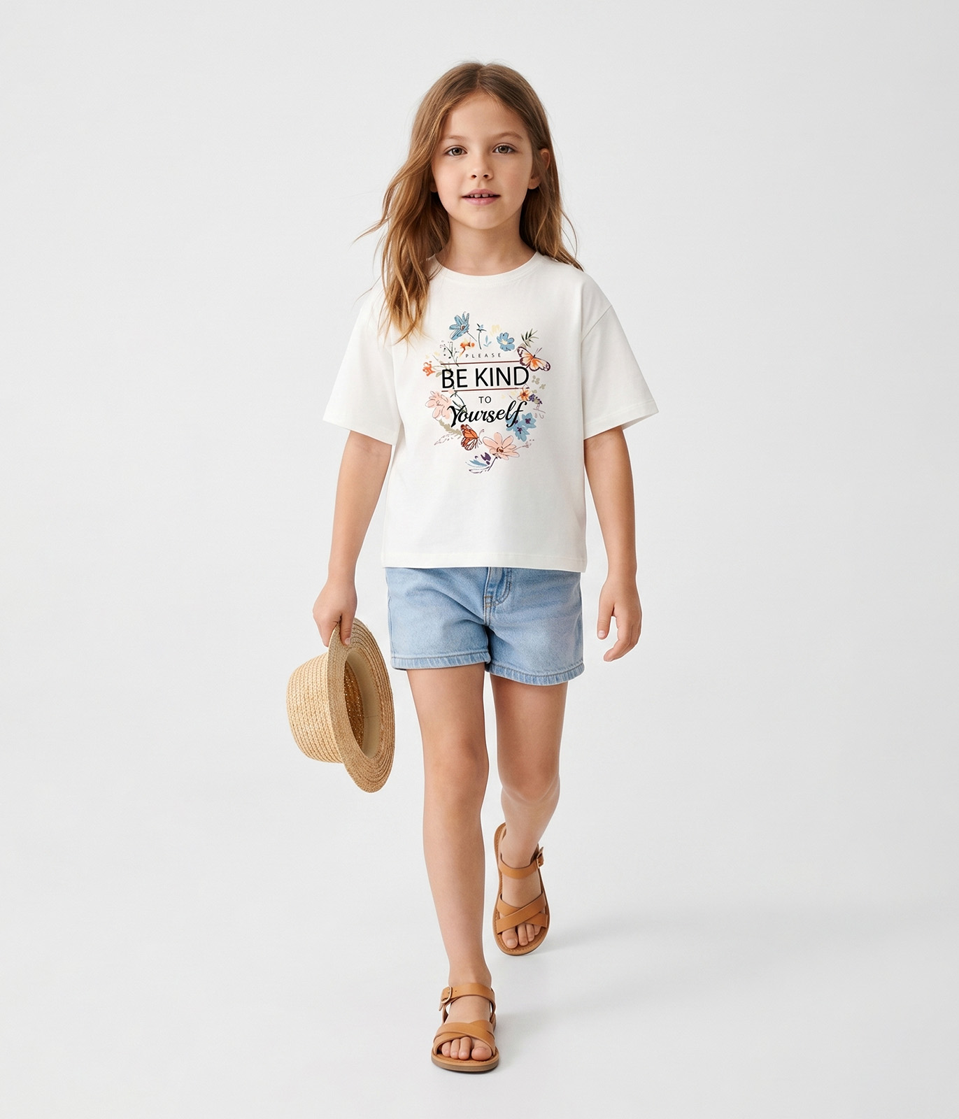 GIRLS Botanic heart tee SS/Футболка детская к/р/SS24TKG073