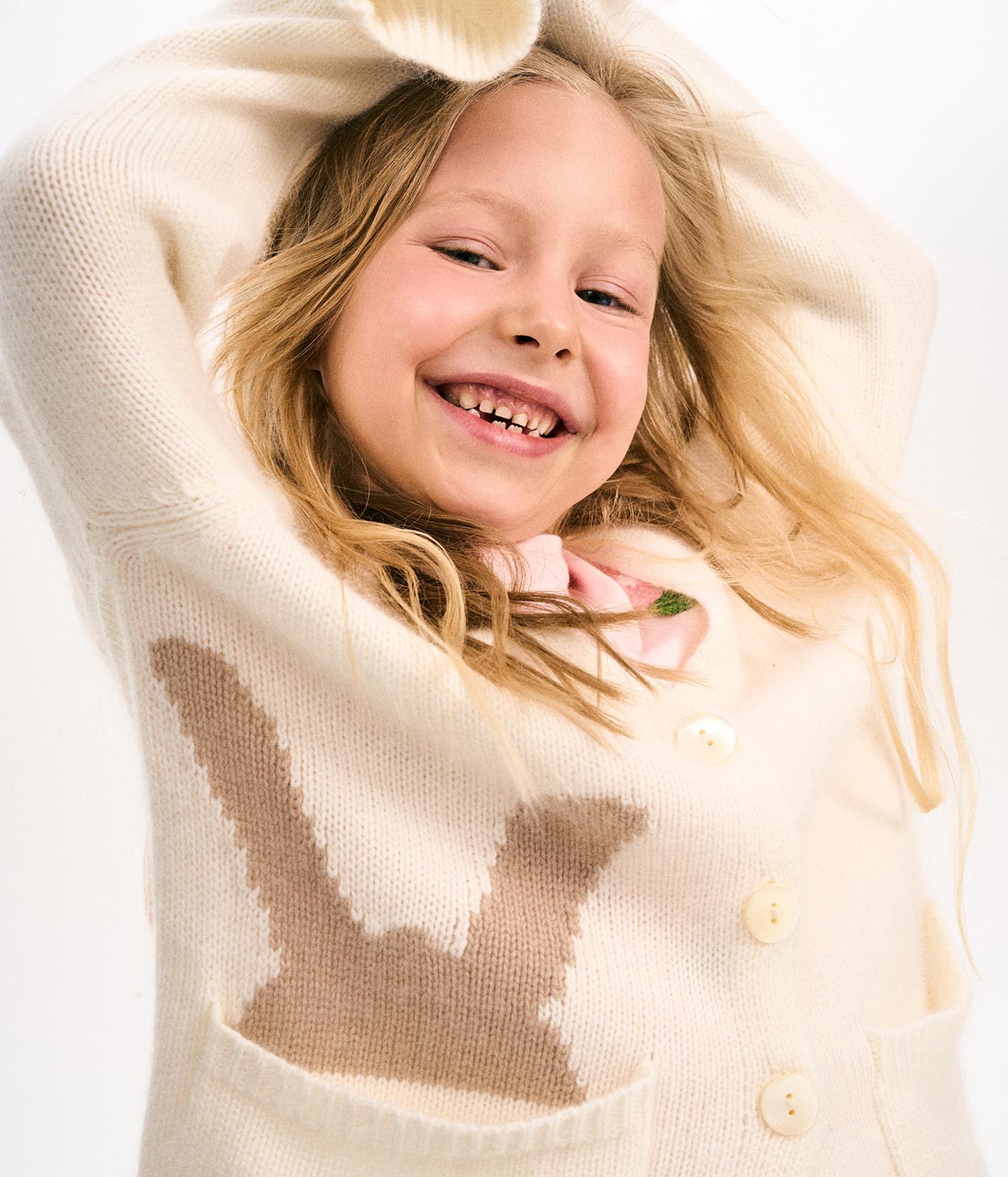 GIRLS Cardi knitted/Кардиган детский/AW23TKG044W