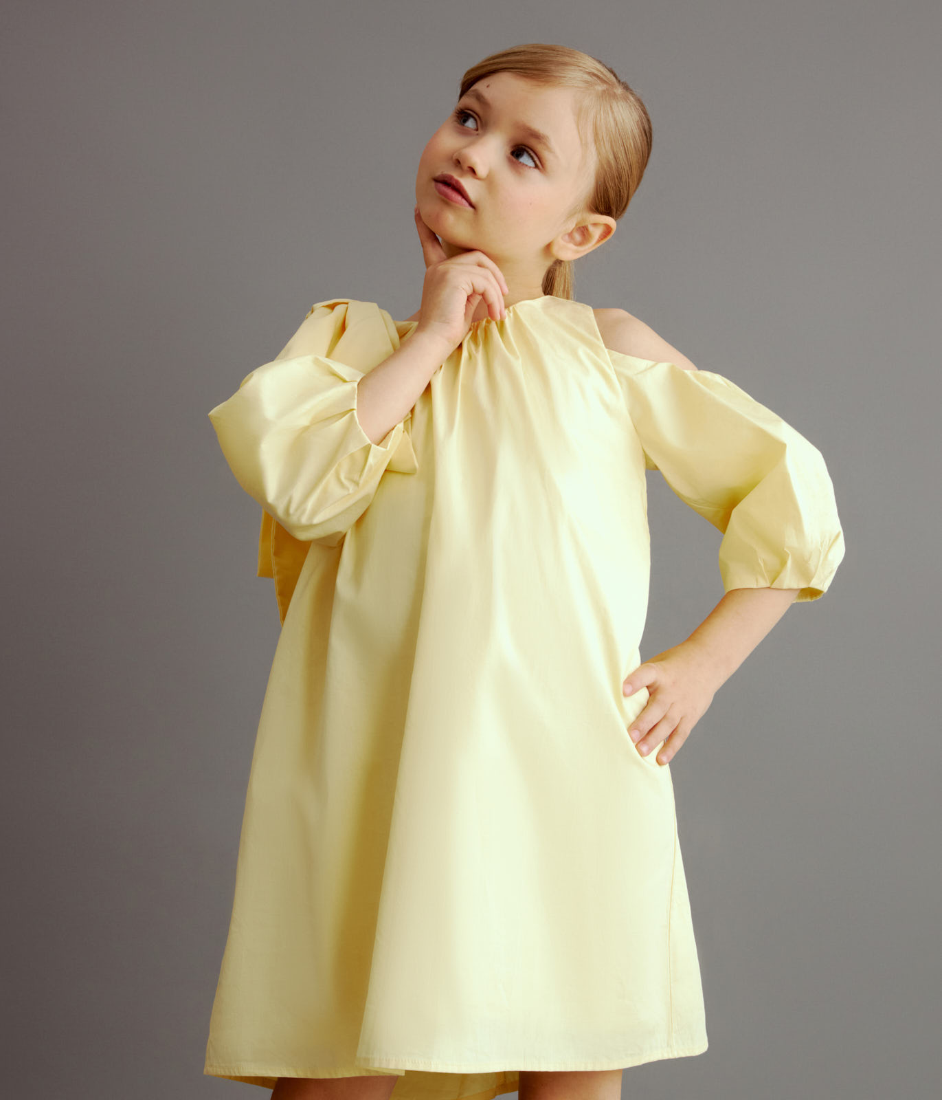 GIRLS poplin dress SS/Платье детское/SS24TKG094