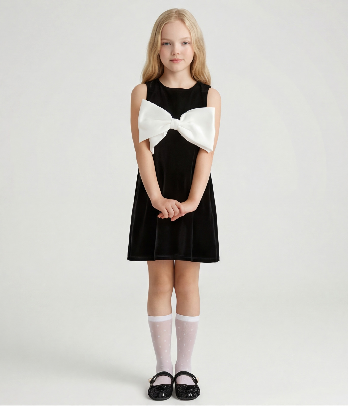GIRLS bow dress/ Платье детское/AW23TKG055