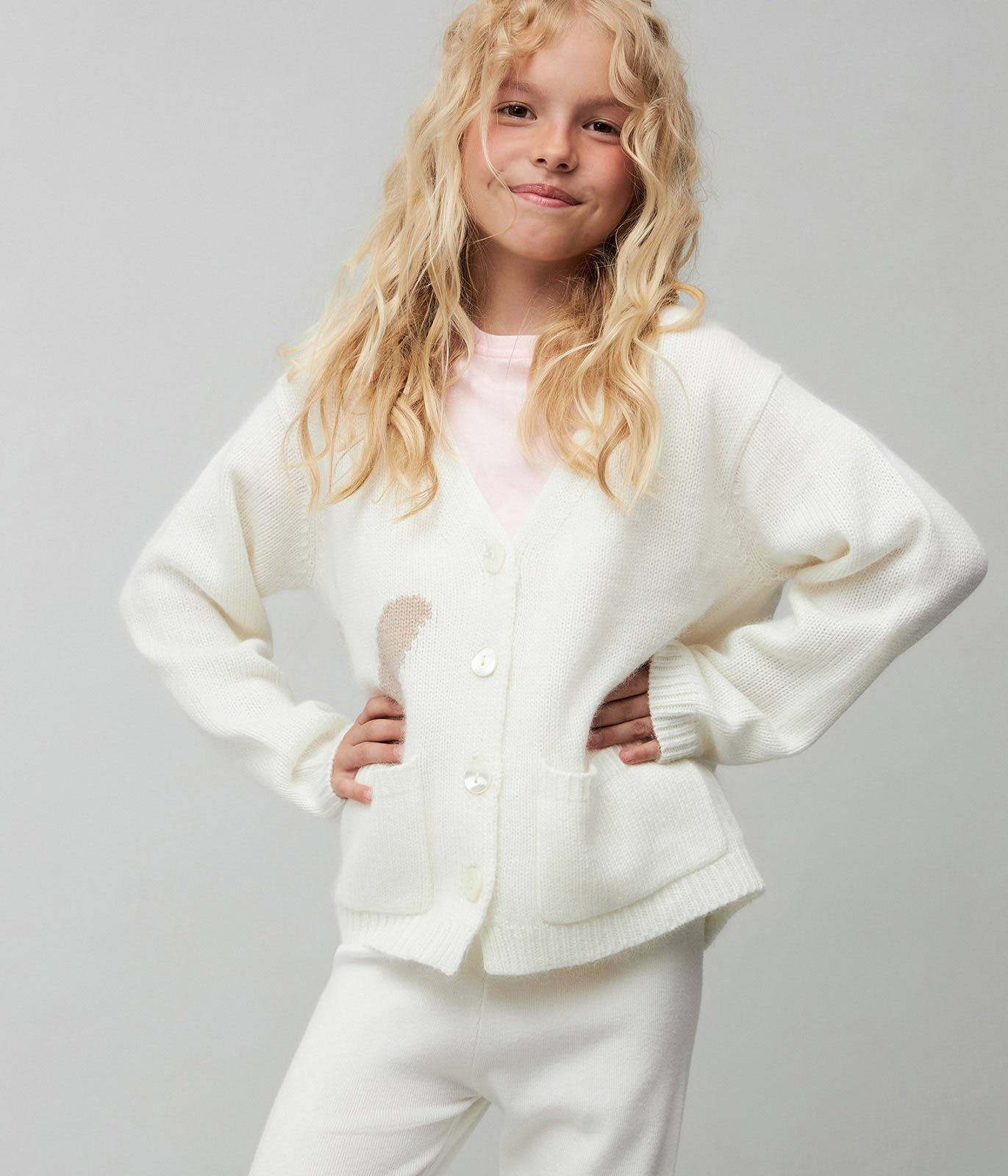 GIRLS Cardi knitted/Кардиган детский/AW23TKG044W