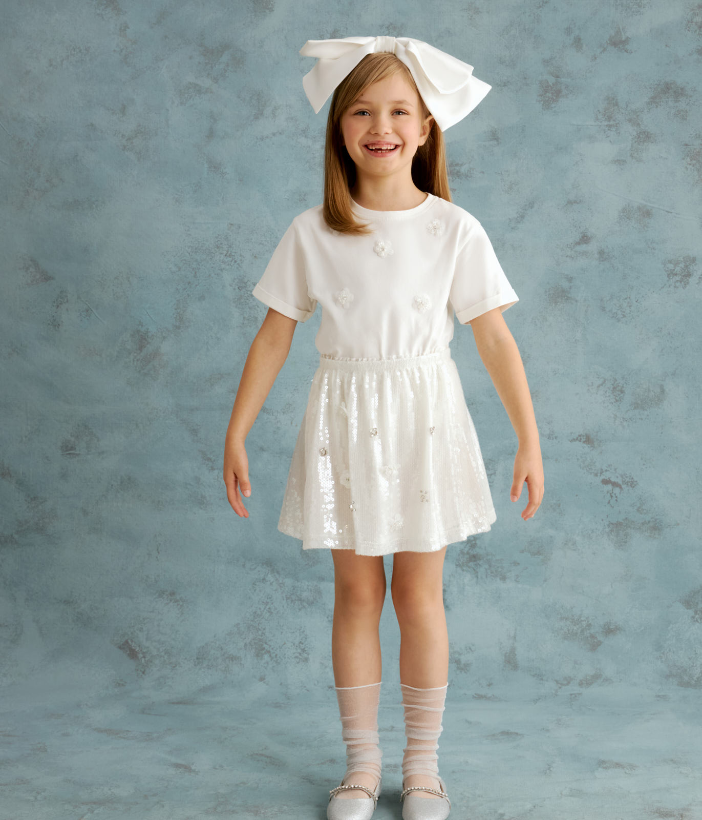 GIRLS Sequined skirt/Юбка для девочек/AW24TKG060
