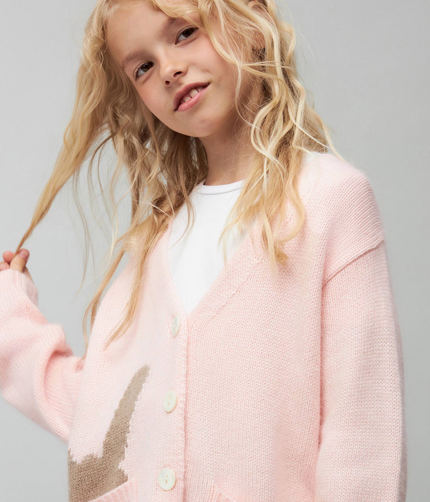 GIRLS Cardi knitted/Кардиган детский/AW23TKG044