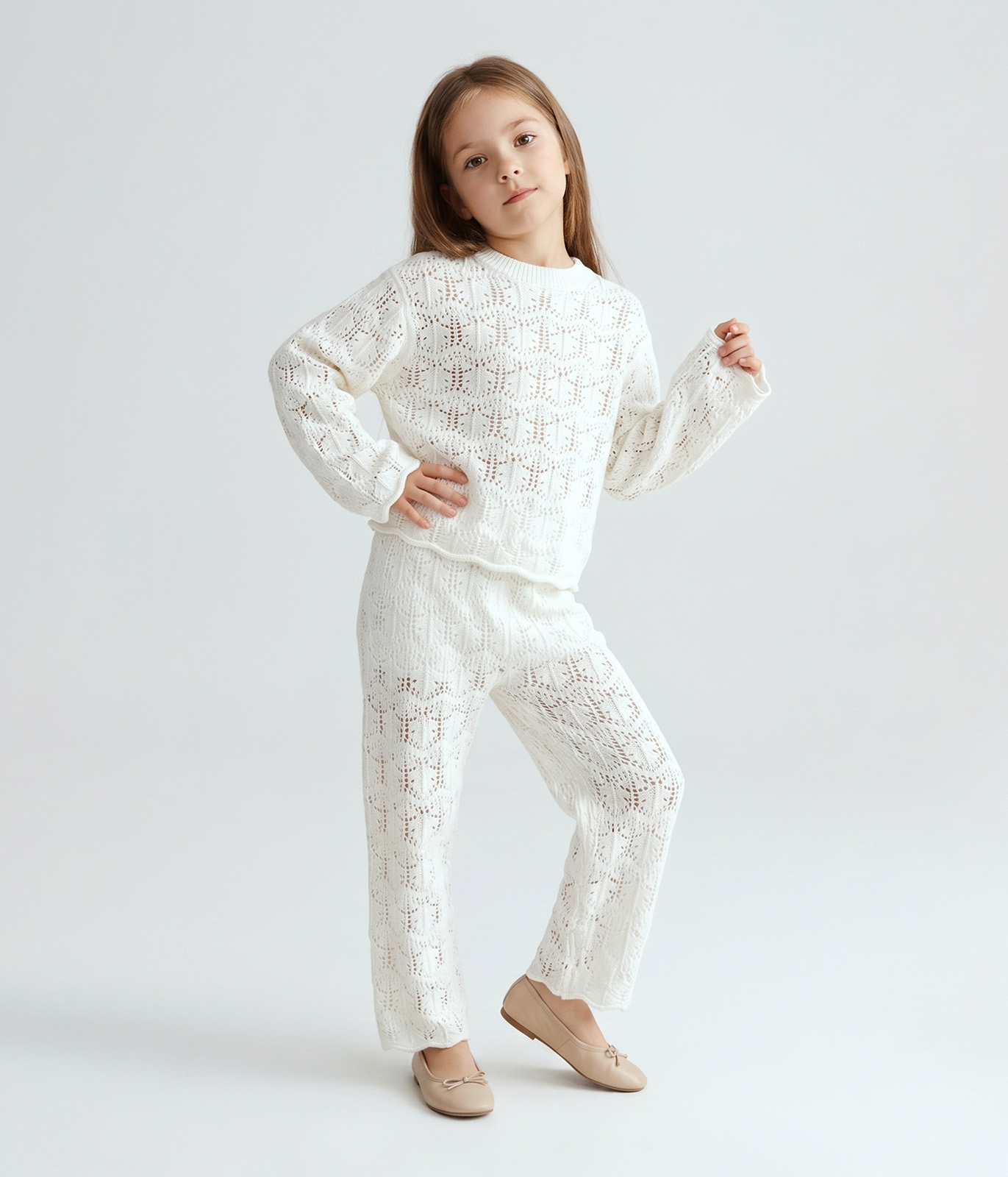 GIRLS jumper knitted/Джемпер детский/SS24TKG030