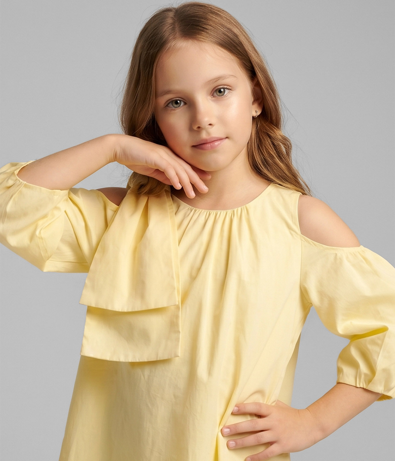 GIRLS poplin dress SS/Платье детское/SS24TKG094