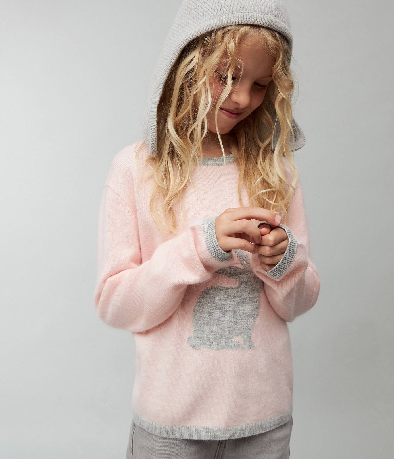 GIRLS Jumper knitted/Джемпер детский/AW23TKG043