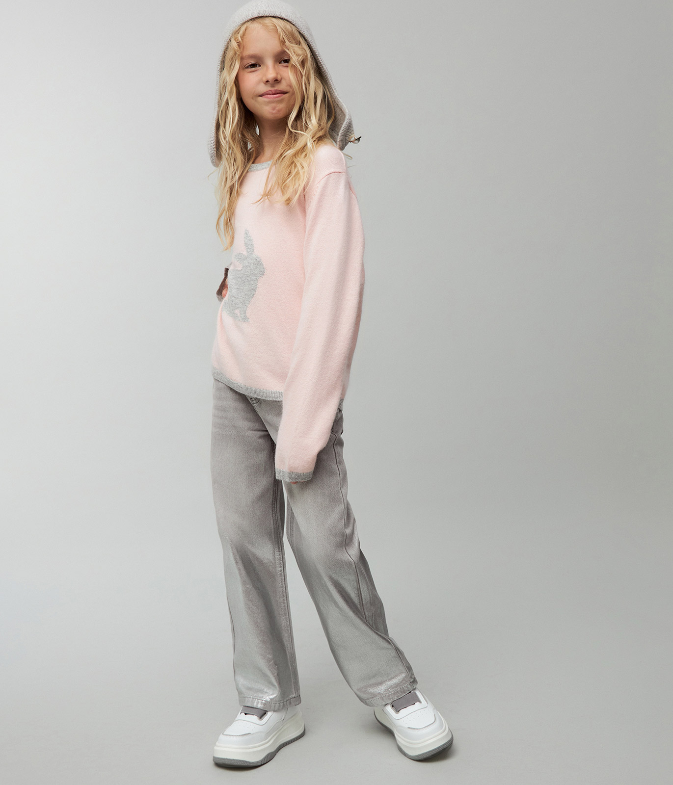GIRLS Jumper knitted/Джемпер детский/AW23TKG043