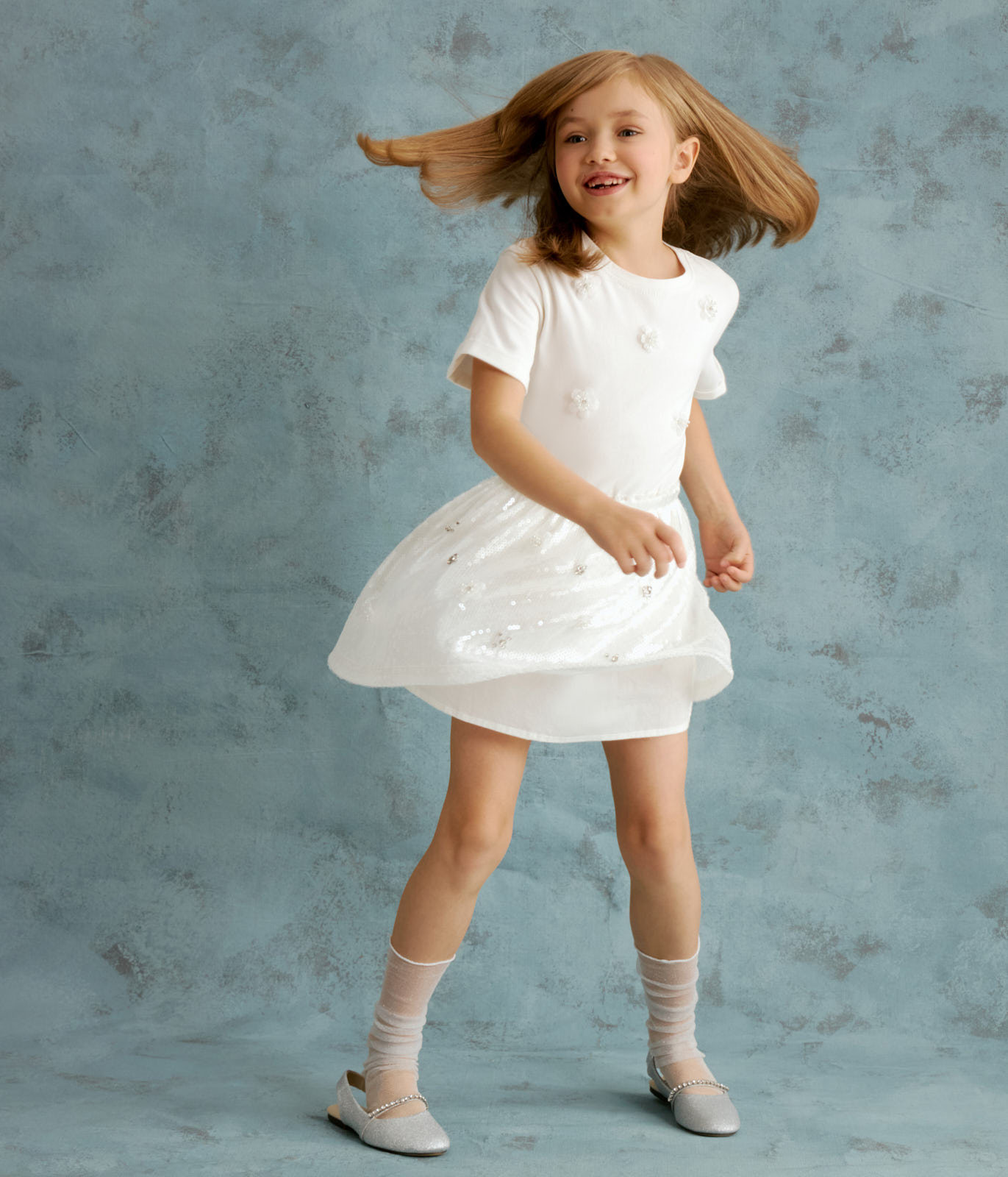 GIRLS Sequined skirt/Юбка для девочек/AW24TKG060