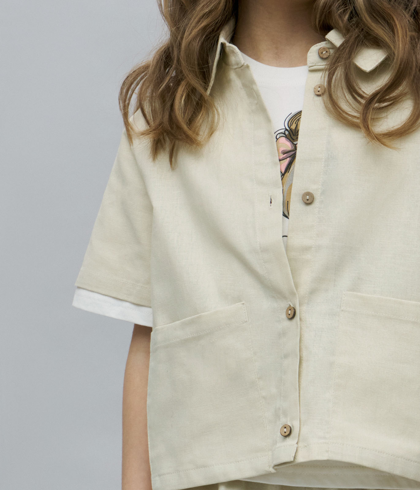 GIRLS set shorts and shirt/ Комплект детский шорты и рубашка/SS24TKG051