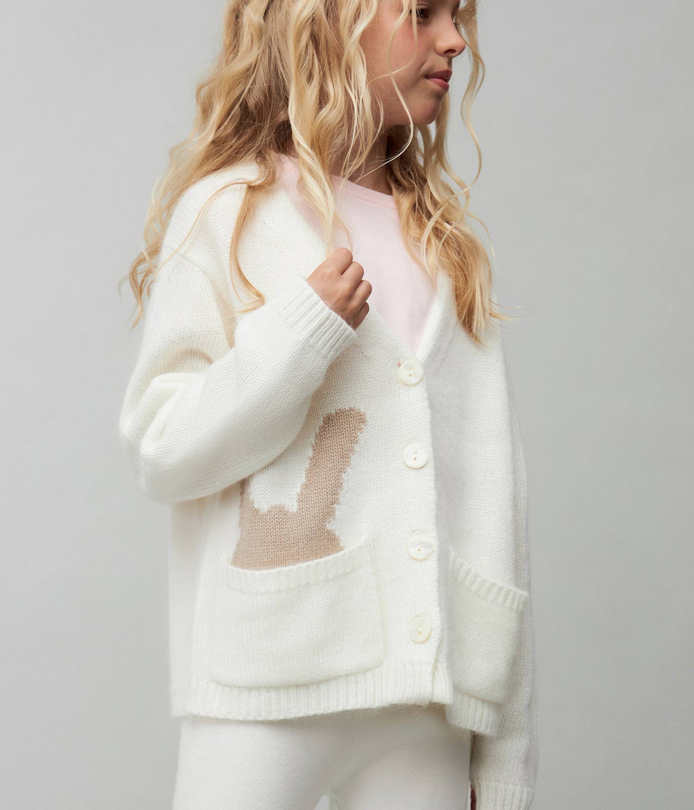 GIRLS Cardi knitted/Кардиган детский/AW23TKG044W