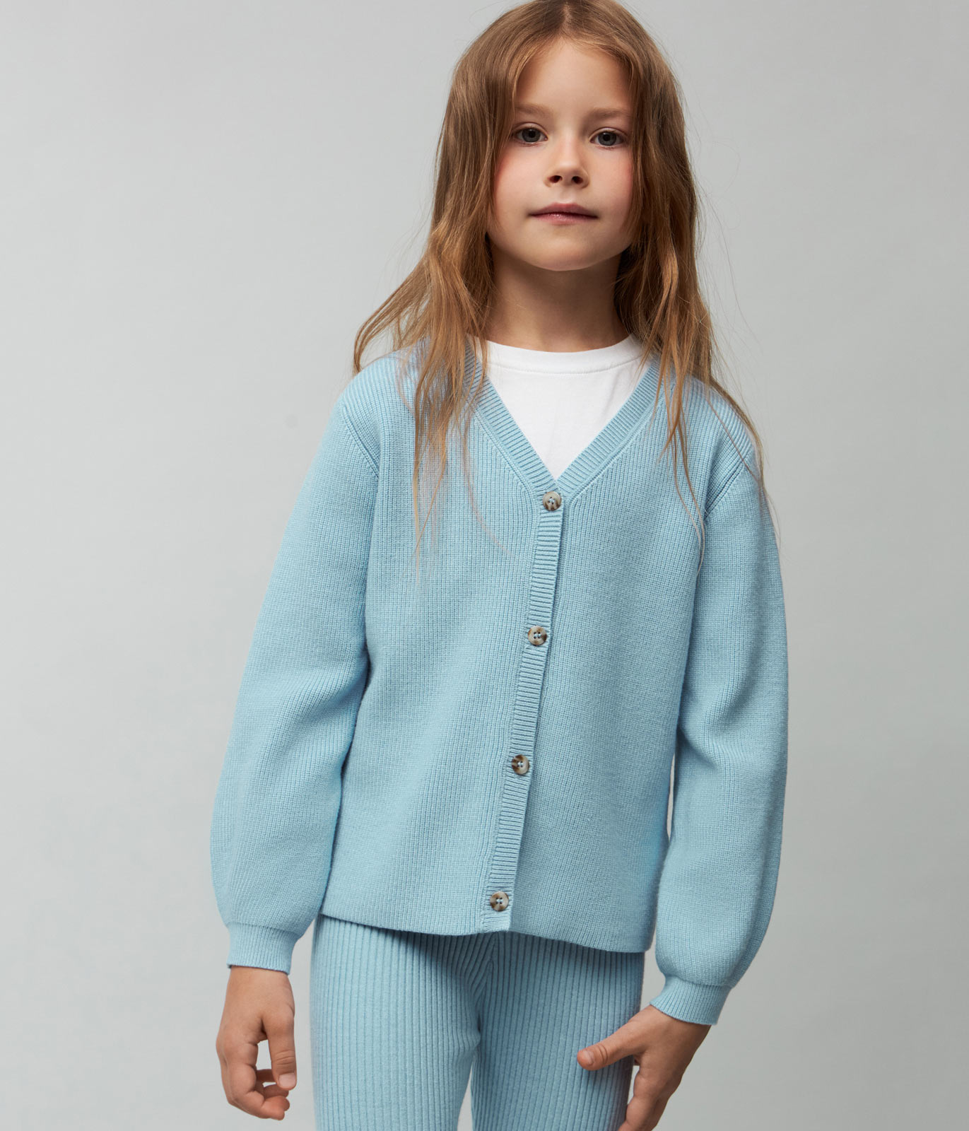 GIRLS set cardi and leggings knitted/Комплект кардиган+брюки детский/AW24TKG032