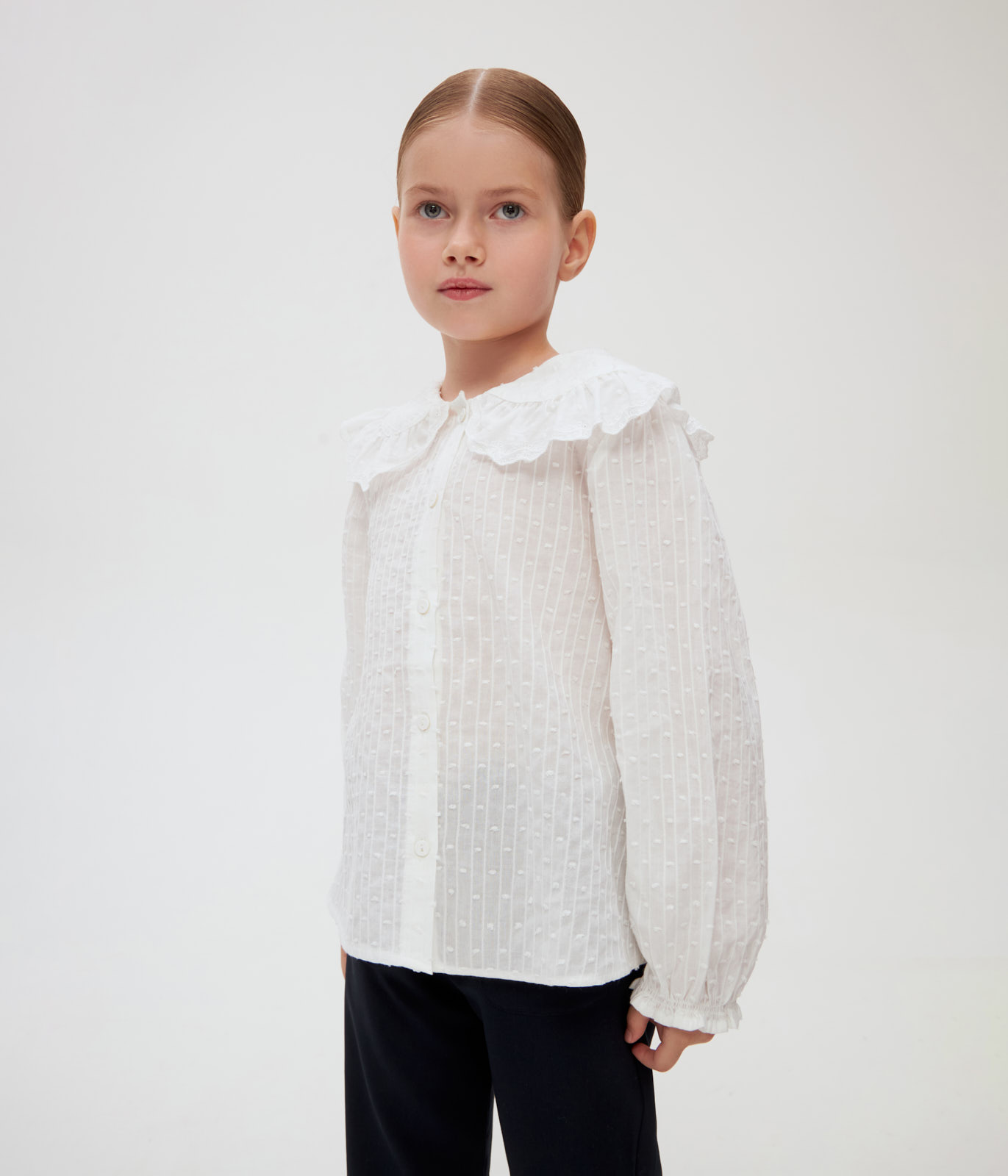 GIRLS School dotted blouse/ Блузка детская AW24TKG013