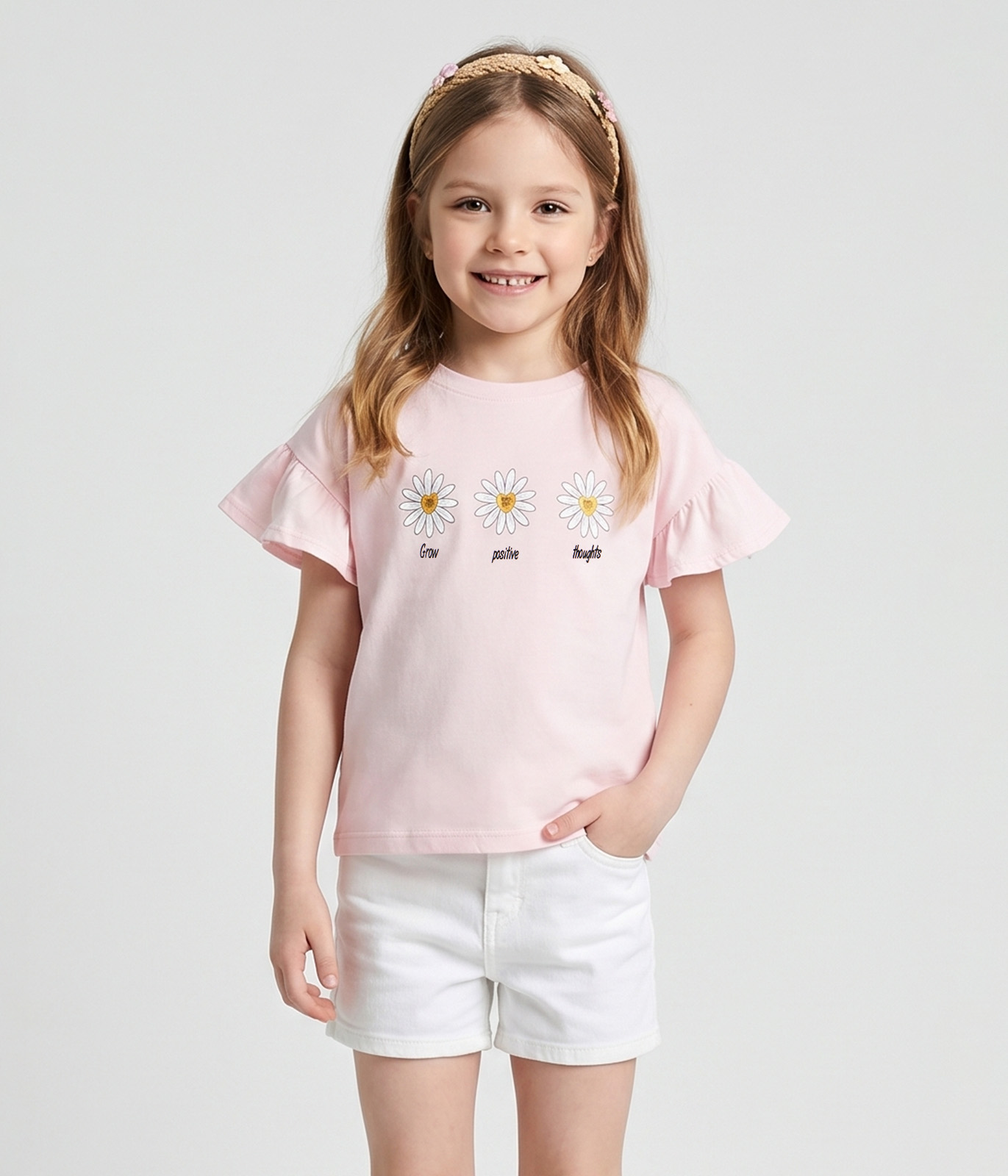 GIRLS Сhamomile tee SS/ Футболка детская к/р/SS24TKG088