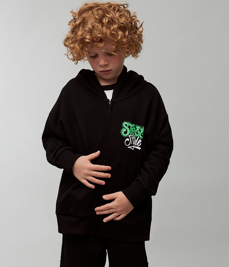 BOYS Cardi sweat/ Кардиган детский/SS24TKB035 черный