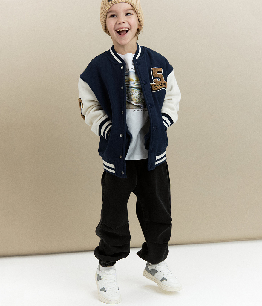 BOYS Sweat bomber/ Куртка детская/SS24TKB001 синий