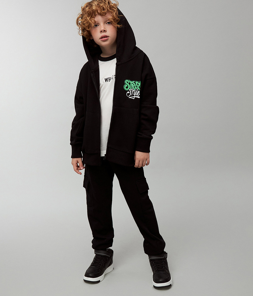 BOYS Cardi sweat/ Кардиган детский/SS24TKB035 черный