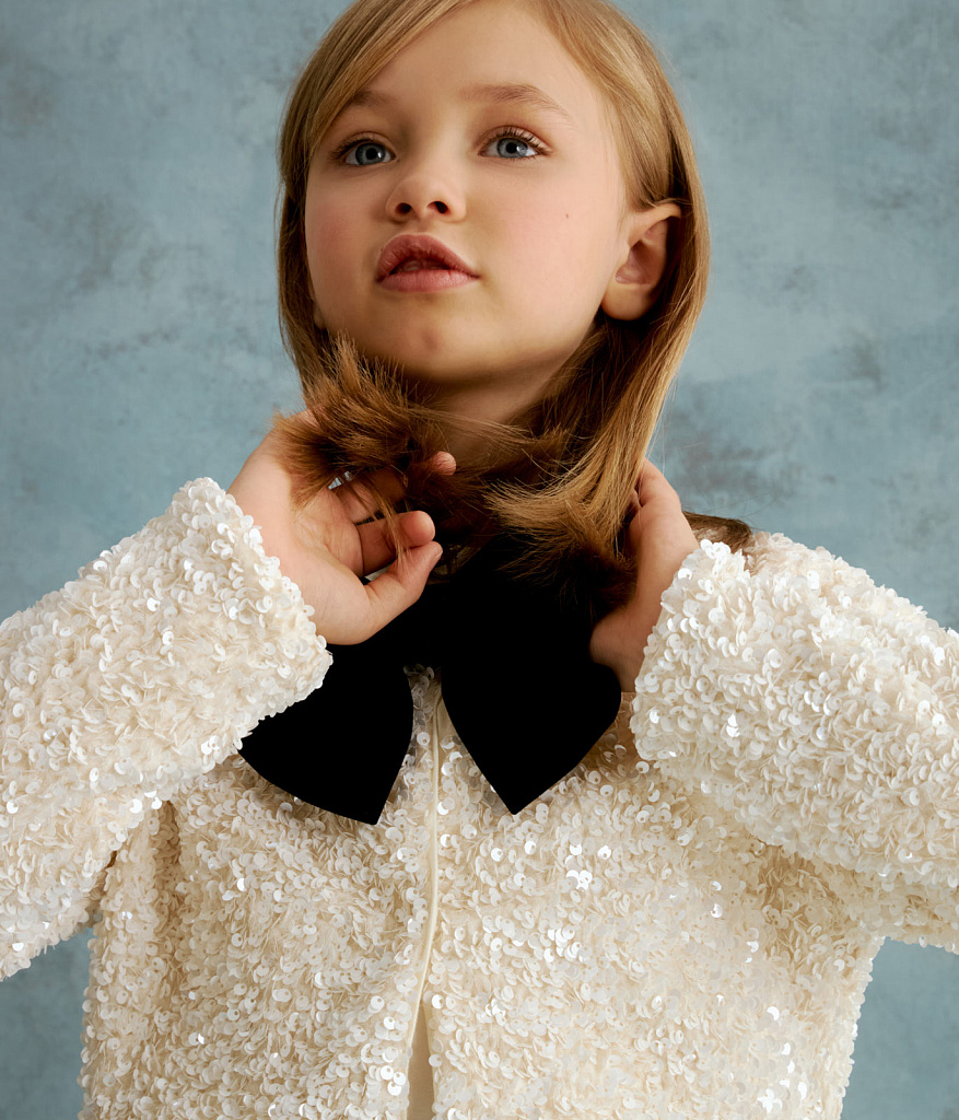 GIRLS Sequined Blazer/Блейзер  для девочек/AW24TKG057 белый