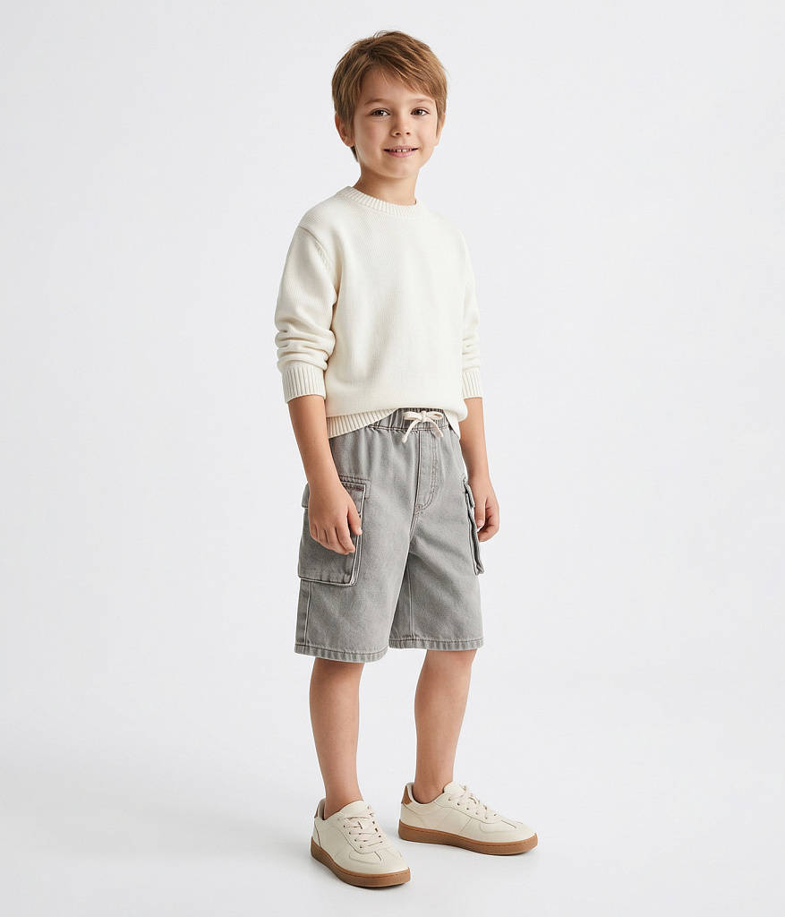 BOYS Shorts/Детские шорты /SS25TKB013 серый