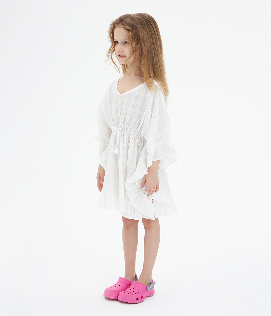 GIRLS Dress/Платье детское/SS24TKG107W белый