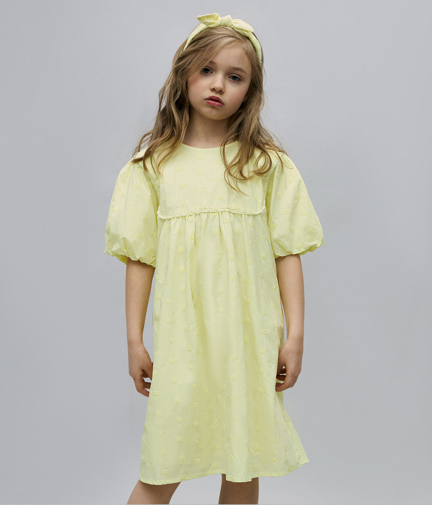 GIRLS Dress/ Платье детское/SS24TKG010 желтый