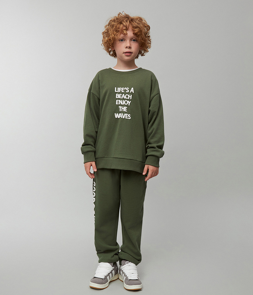 BOYS Jumper sweat/ Джемпер детский/SS24TKB021 оливковый