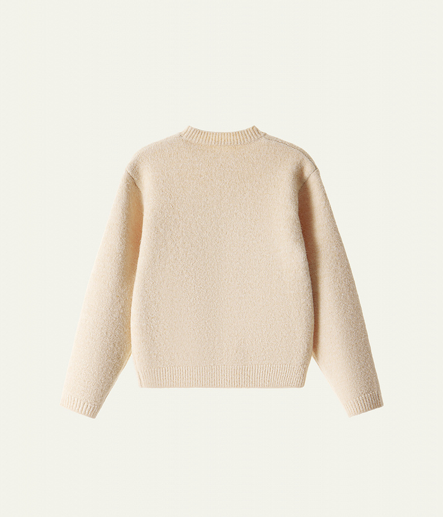 GIRLS Bear jumper knitted/Джемпер детский/AW24TKG015 молочный