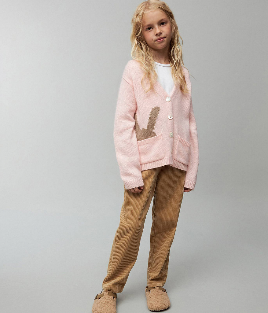 GIRLS Cardi knitted/Кардиган детский/AW23TKG044 розовый