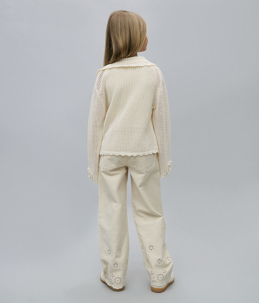 GIRLS cardigan/Кардиган детский/SS25TKG042  молочный