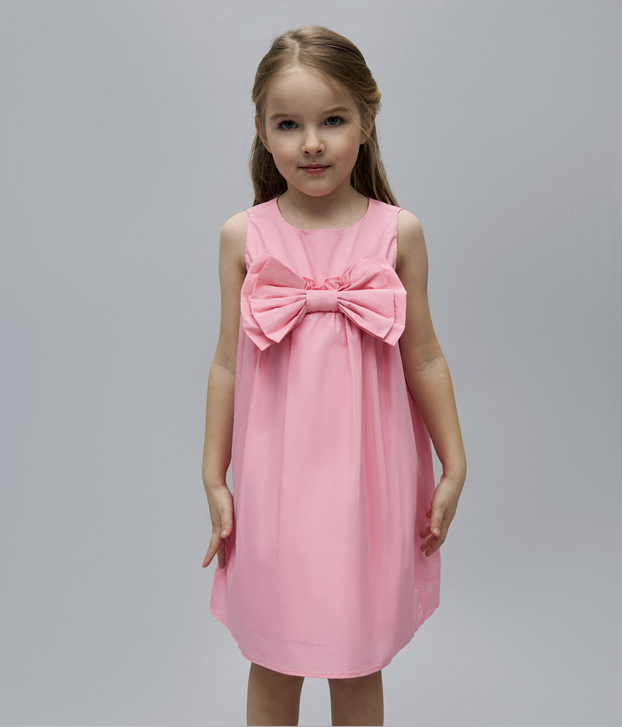 GIRLS poplin dress SS/Платье детское/SS24TKG095 розовый