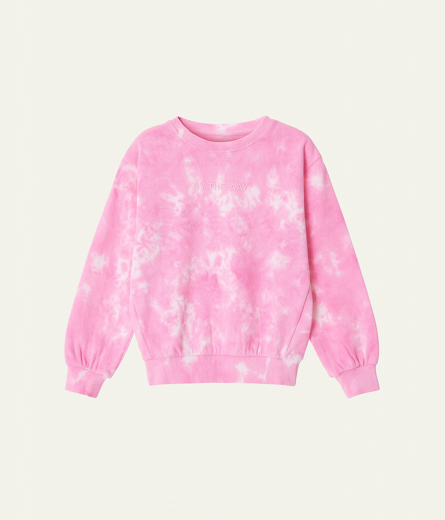 GIRLS Jumper tie dye/ Джемпер детский/SS24TKG061 розовый