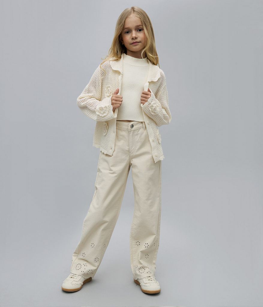 GIRLS cardigan/Кардиган детский/SS25TKG042  молочный