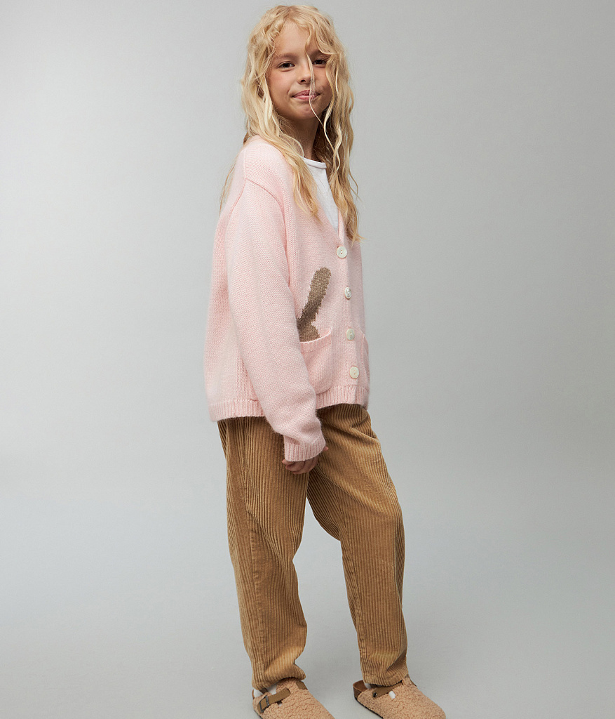 GIRLS Cardi knitted/Кардиган детский/AW23TKG044 розовый