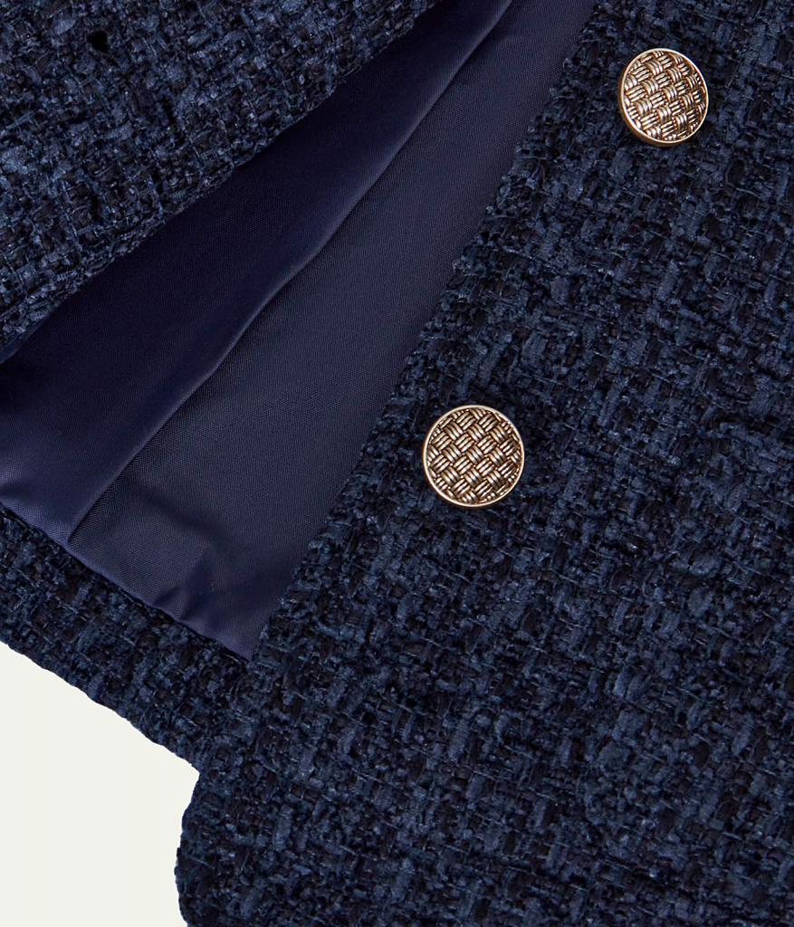 GIRLS School Tweed Jacket/ Жакет детский AW24TKG004 синий