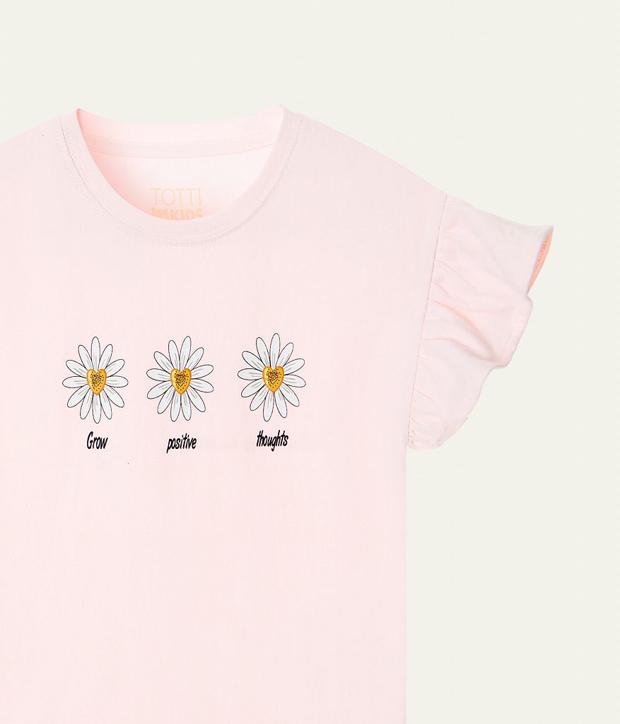 GIRLS Сhamomile tee SS/ Футболка детская к/р/SS24TKG088 розовый