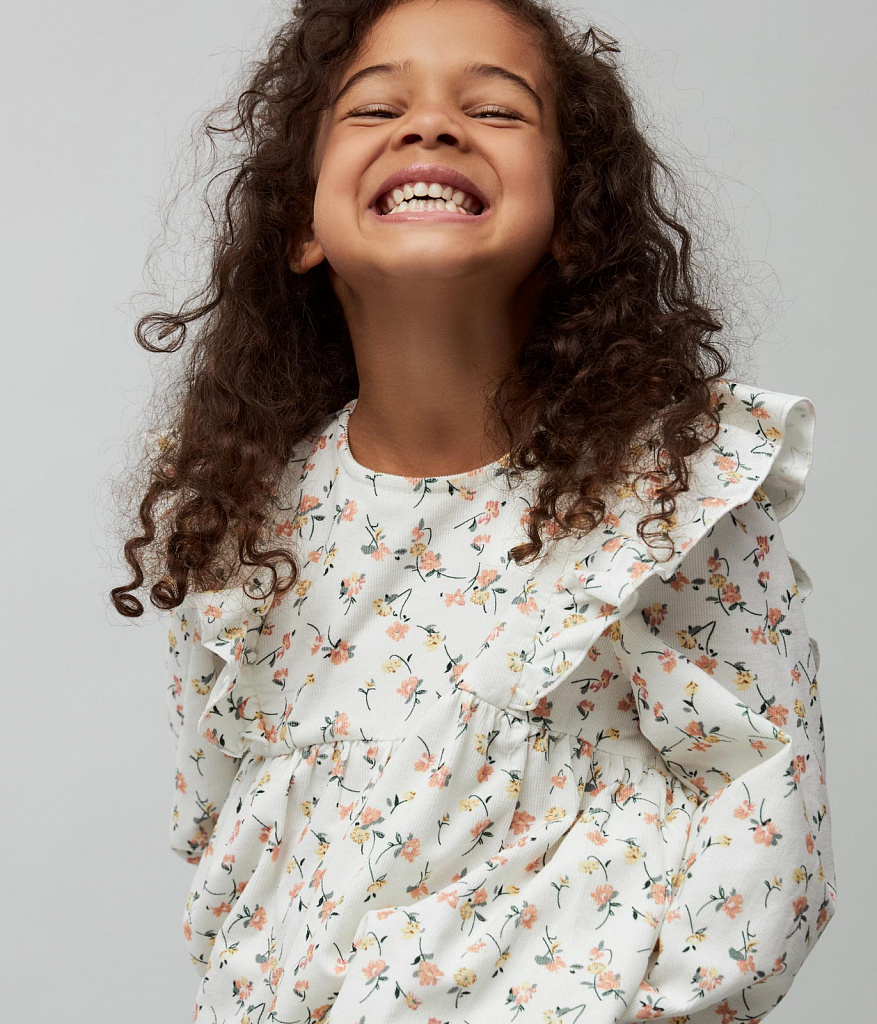 GIRLS baby cord dress/ Платье детское/AW23TKG032 молочный