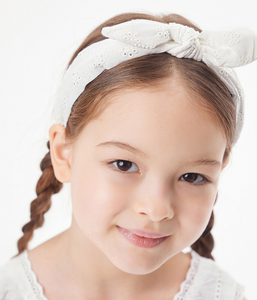 GIRLS head band/Ободок для волос детский/SS24TKG101 белый