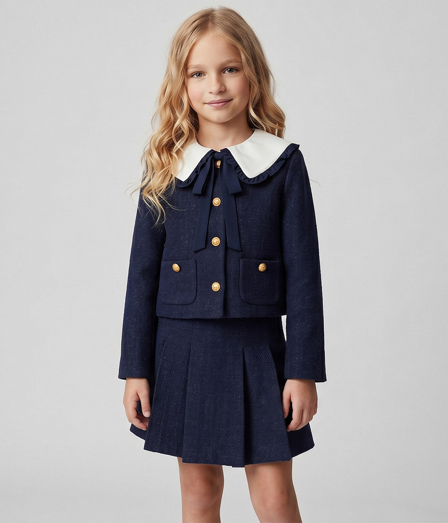 GIRLS Jacket/Жакет детский/AW26TKG001 синий