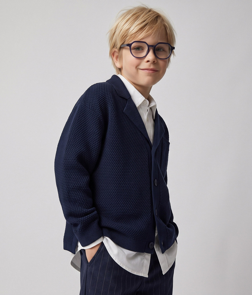 BOYS Cardigan/Кардиган детский/AW25TKB001 синий