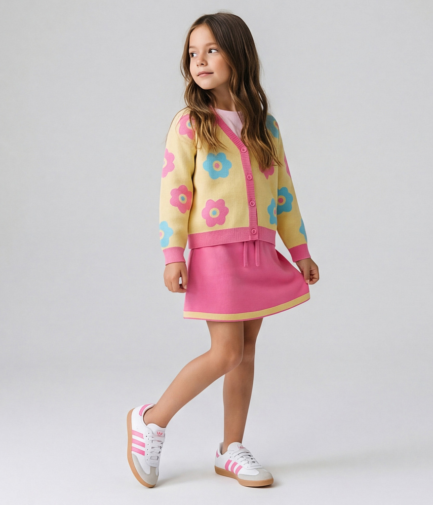 GIRLS skirt/Юбка детская/SS26TKG006 розовый