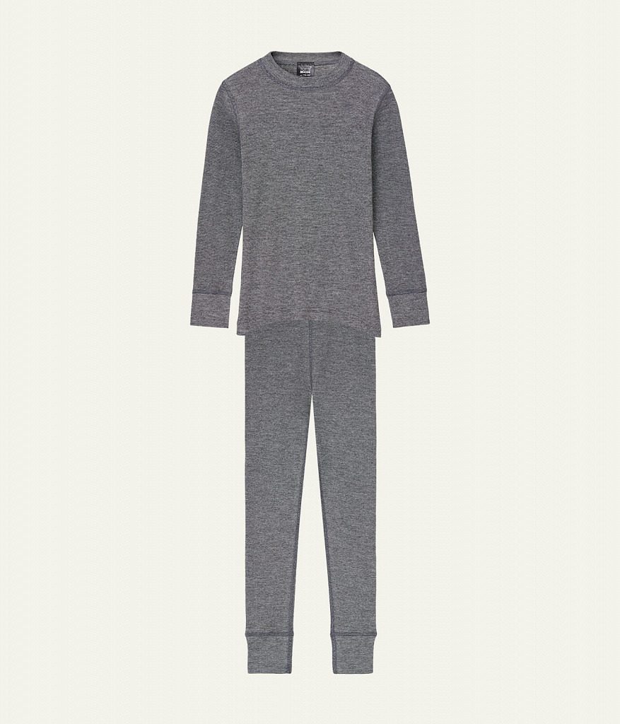 Термобелье детское - кофта c длинным рукавом+штаны/AW23TKG017 т.серый