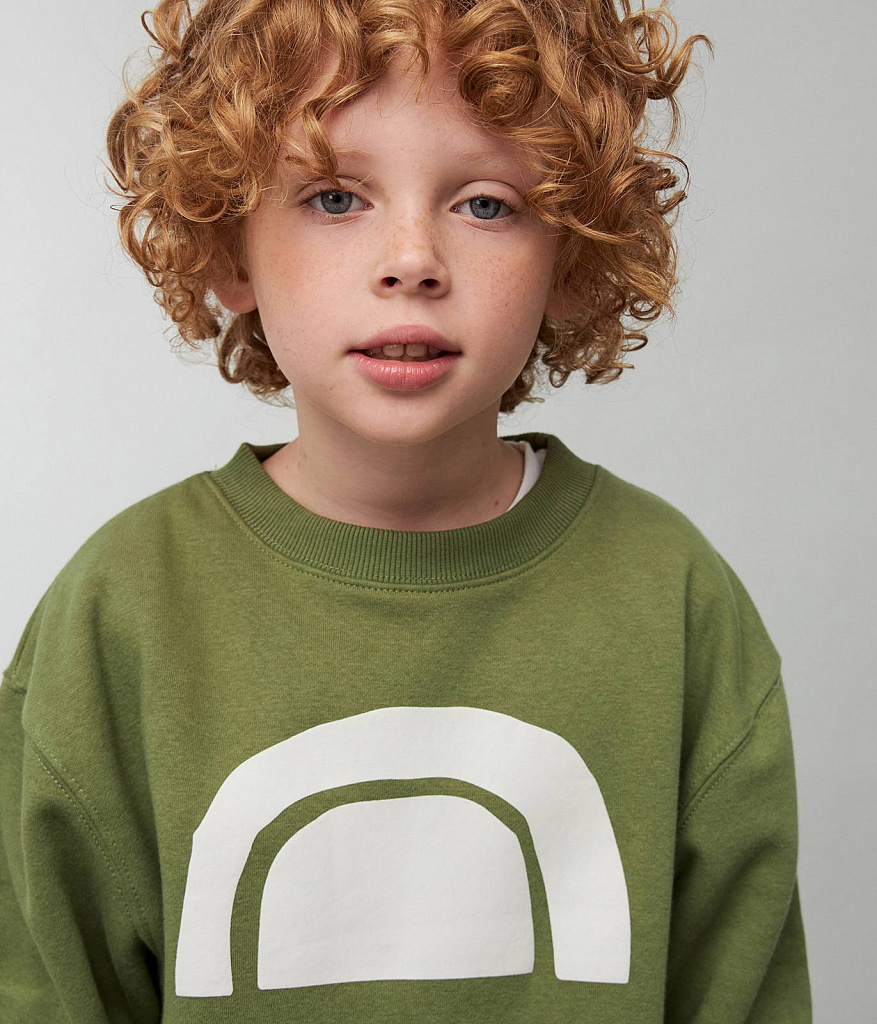 BOYS Jumper sweat/Джемпер детский/AW23TKB034 зеленый