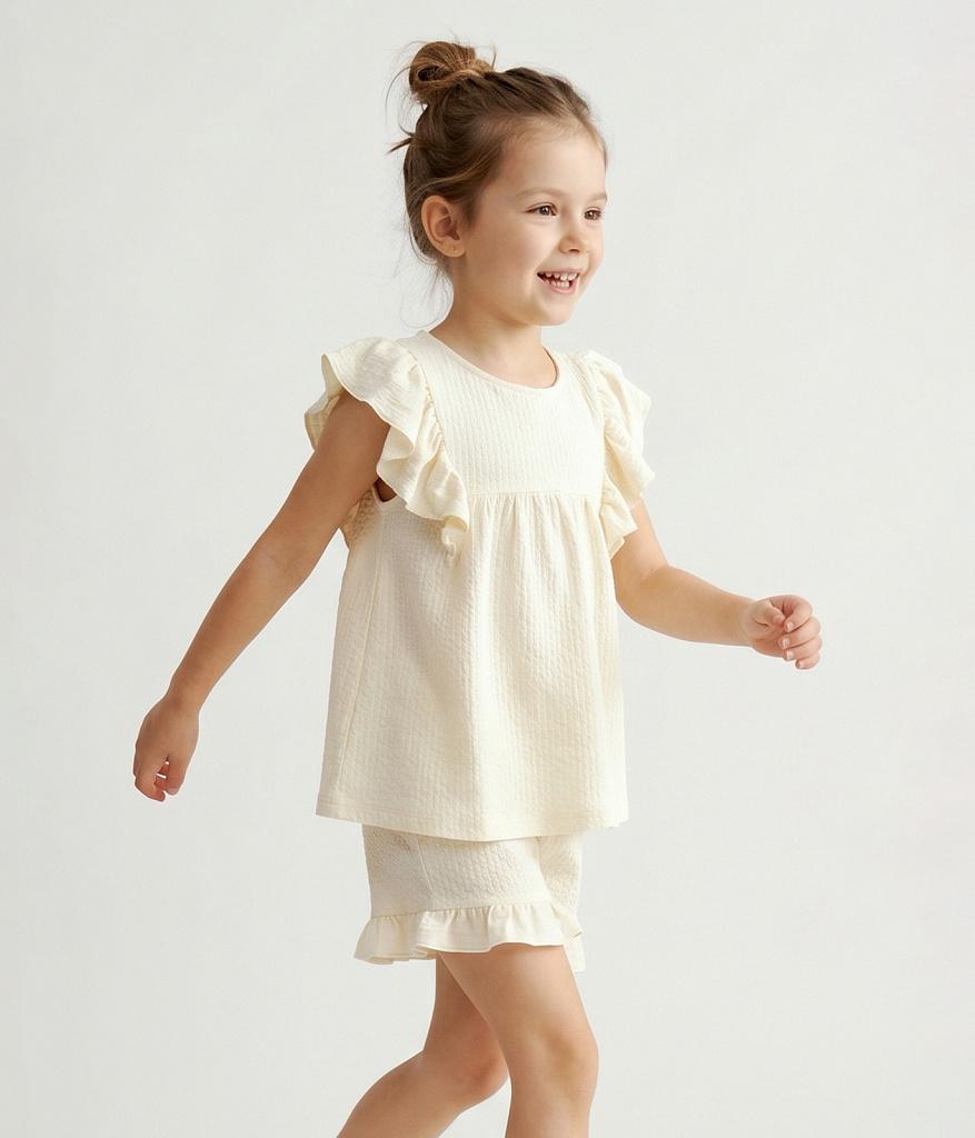GIRLS Tee SS/ Футболка детская к/р/SS24TKG019 молочный