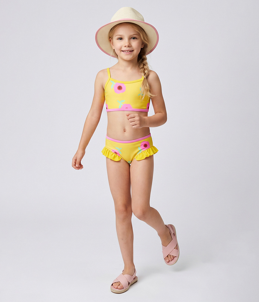 GIRLS Tankini/ Костюм купальный детский/SS24TKG050 желтый