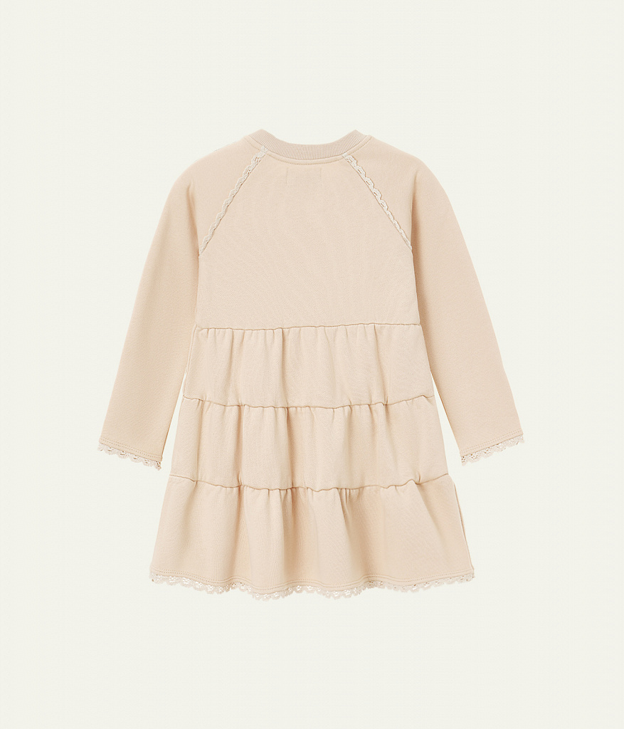 GIRLS dress LS/ Платье детское д/р/AW23TKG029 бежевый